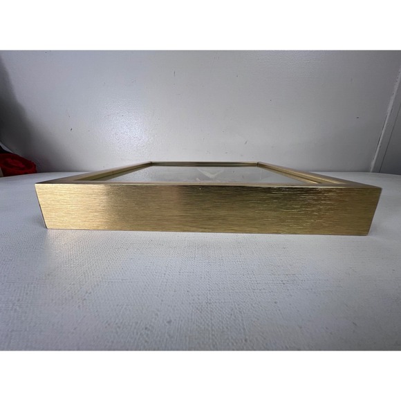 Vintage Framed Pressed Flower Art Gold Frame Floral Butterfly Decor MCM Vignette - Picture 10 of 10